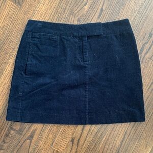 J. Crew Blue Corduroy Mini Skirt